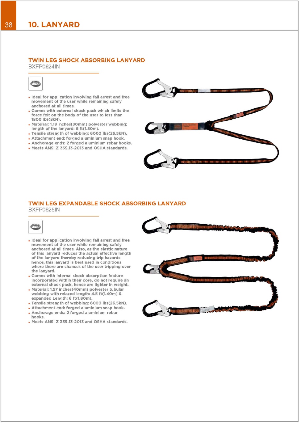 BLACK DECKER FALL SAFETY TOOLS LANYARD